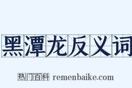黑潭龙反义词是什么意思的图片